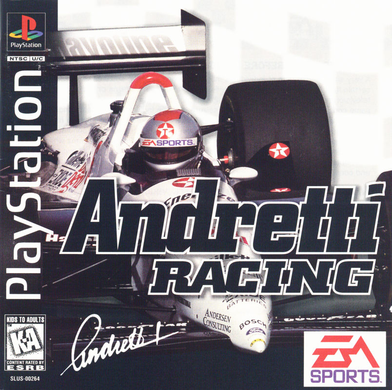 Andretti Racing box art for Playstation